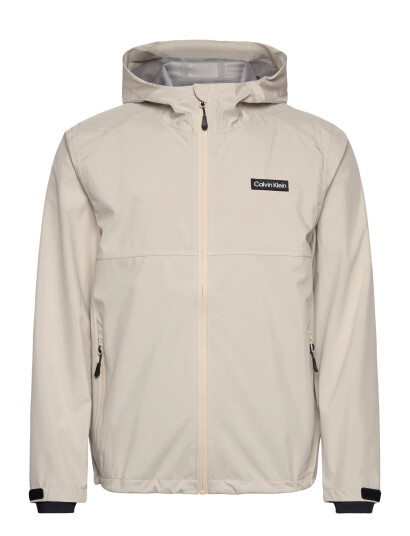 Calvin Klein Golf Feather Dry 15K Hooded Waterproof Jacket - Beige - L