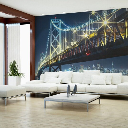 Fototapet Bay Bridge Om Natten 450x270 - Artgeist sp. z o. o.