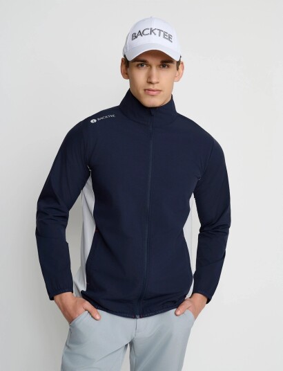 BACKTEE Mens Windbreaker Jacket Navy L