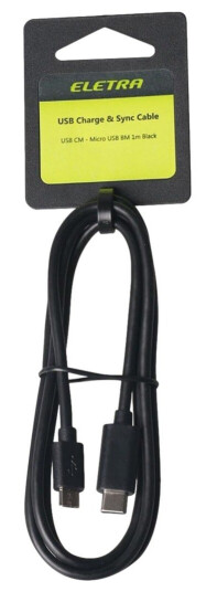 ELETRA USBC-MUSB CABLE 1M BK