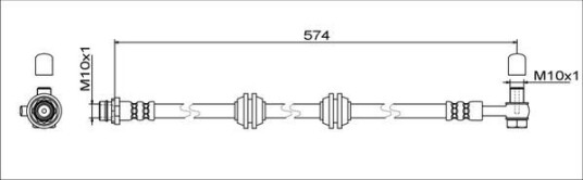 Bremseslange METZGER 4111755