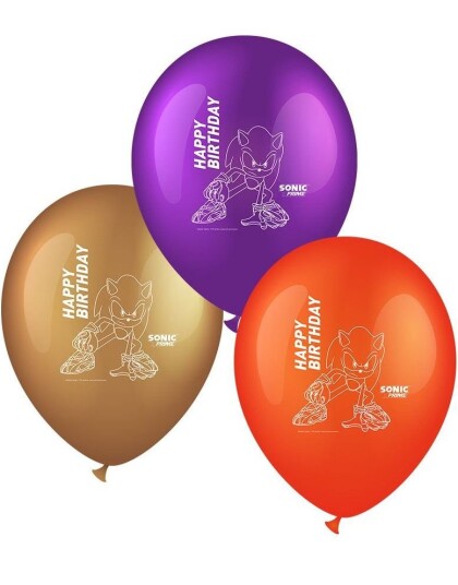 6 stk Ballonger 30 cm Sonic Prime