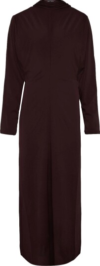 Mango Ruched Side Knitted Dress DARK RED L