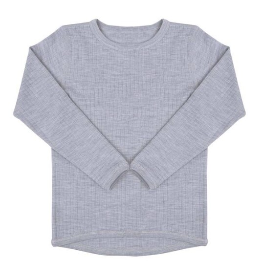 Joha Ribb Genser I Merinoull Til Barn, Light Grey