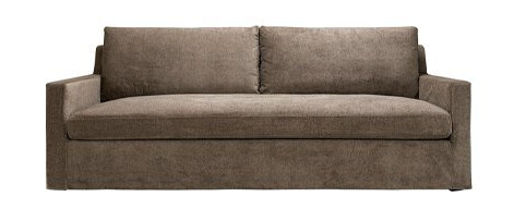 Guilford sofa, ekte brun, 3-seters