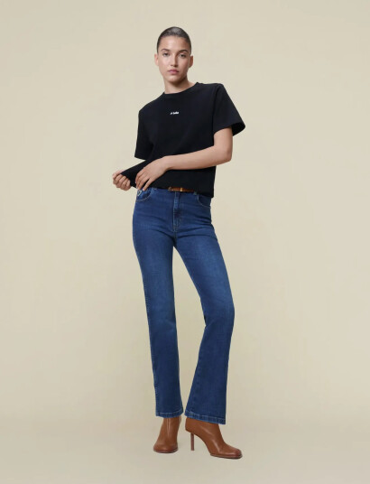 Lois Jeans Cherry Tee - Black - XS