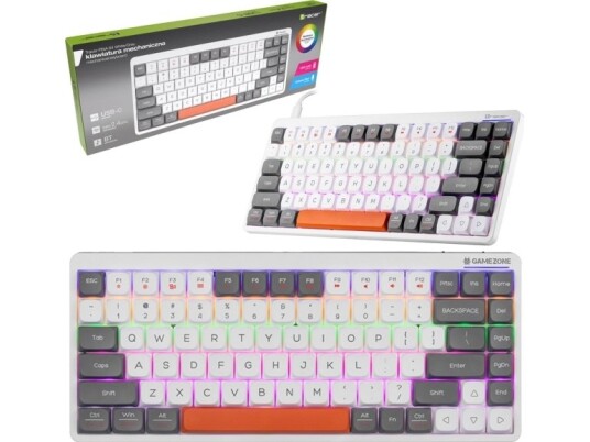 Mekanisk Tastatur Tracer Fina 84 Hvit/Grå (Outemu Red Switch)