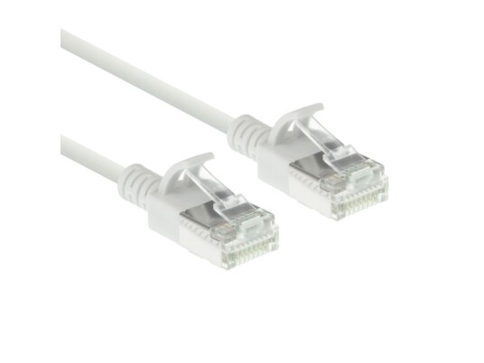 Act White 3 Meter Lszh U/Ftp Cat6a Datacenter Slimline Patch Cable Snagless With Rj45 Connectors Dc6903 DC6903
