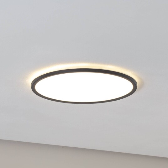 TK Lighting Aqua LED panel Ø 40 cm svart metall/plast CCT dimbar