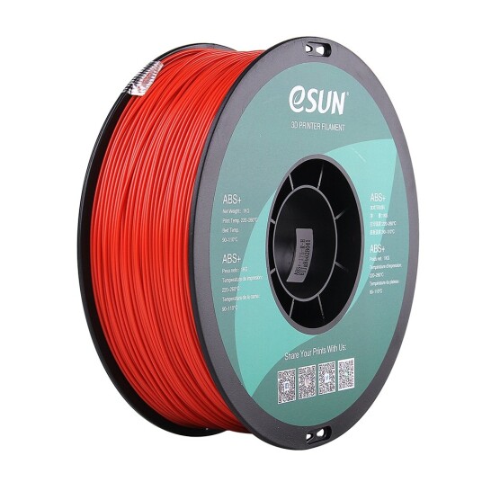 eSUN ABS+ 1.75mm 1kg - Red eSUN ABS+ 1.75mm 1kg - Red
