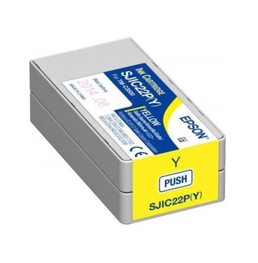 Epson SJIC22P Y blekkpatron - C33S020604 Original - Gul 32,5 ml