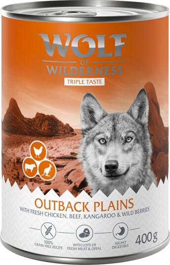 Wolf Of Wilderness Våtfôr Triple Taste Triple Taste Outback 24 X 400 G