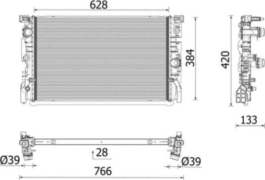 Radiator MAHLE ORIGINAL CR 2696 000P