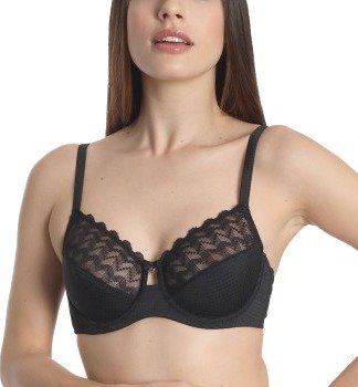 sassa BH Beautiful Classic Underwired Bra Svart polyamid C 75 Dame