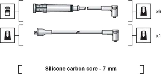 MAGNETI MARELLI 941318111044 Tennplugg kabelsett