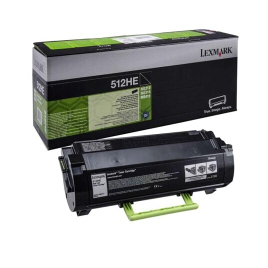 Lexmark 512HE BK Toner - 51F2H0E Original - Svart 5000 sider Lexmark 512HE BK Toner - 51F2H0E Original - Svart 5000 sider