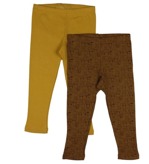 Pippi Leggings W.aop (2-Pack) Brown 74 Pippi Leggings W.aop (2-Pack) Brown 74