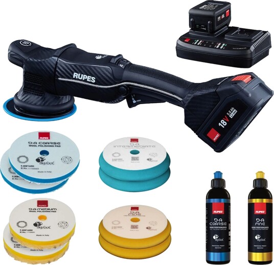 Rupes Bigfoot iBrid HLR15 18,0V - Oscillerende / DA poleringsmaskin Basic Kit Rupes Bigfoot iBrid HLR15 18,0V - Oscillerende / DA poleringsmaskin Basic Kit