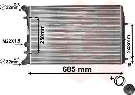 Radiator VAN WEZEL 76002010