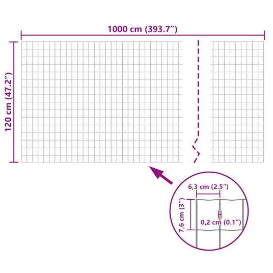 vidaXL Euro gjerde stål 10 x 1,2 m grønn vidaXL Euro gjerde stål 10 x 1,2 m grønn