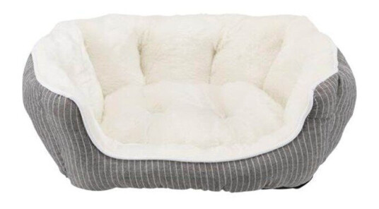 Trixie Davin 50x40 cm Hundeseng Grå/Krem - Myk Polyesterfleece
