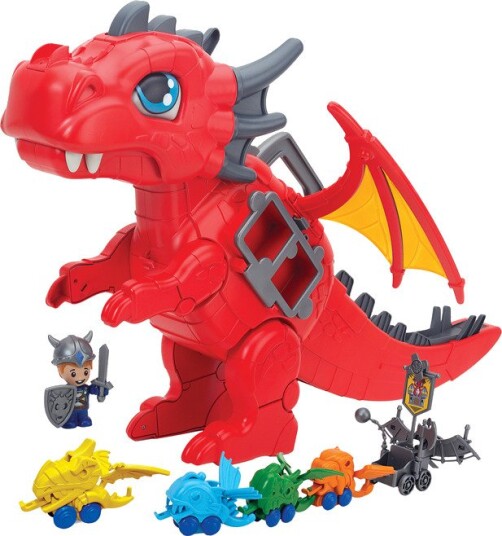 Tiny Kiddom Lekesett – 21 Deler – Dragon Car Carrier