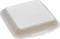 Skumbakke 1 Rum 210X245x72 Mm Hængslet Låg Xps Hvid,3 Pk X 100 Stk/Krt