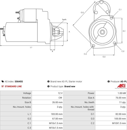 AS-PL S5645S Starter