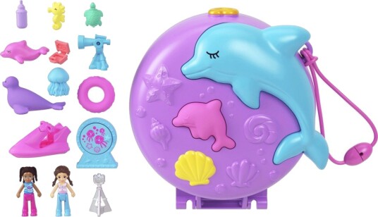 Polly Pocket Dolphin Legesøt med 2 Mikrodukker 12 deler 4+ år