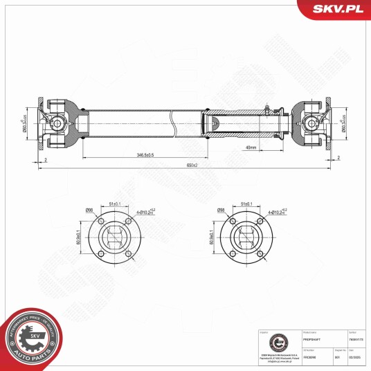 Esen Skv Drivaksel ESEN SKV 76SKV173