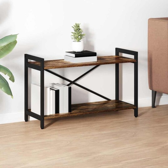 Bokhylle Røkt eik 80 x 30 x 48,5 cm Konstruert tre