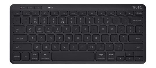Trust Lyra - Tastatur - Lavprofil - Trådløs - 2.4 Ghz, Bluetooth 5.0 Trust Lyra - Tastatur - Lavprofil - Trådløs - 2.4 Ghz, Bluetooth 5.0