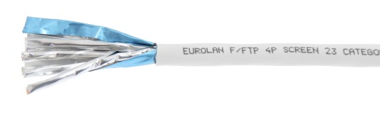 Eurolan 19D-ZA-23WT-0 Datakabel C6A F/FTP LSZH Dca Kappet Stikkontakter & kabler