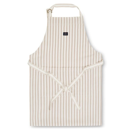 Lexington Icons Herringbone Striped forkle Beige-white