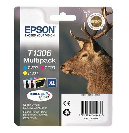 Epson T1306 Multipack - Blekkpatron Colour (cyan, magenta, yellow)
