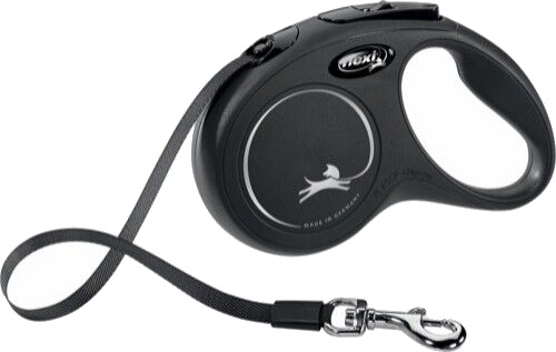 Flexi New Classic S 5m Hundebånd Svart maks 15 kg