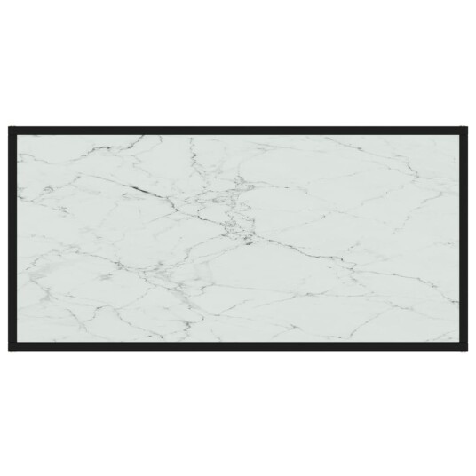 vidaXL Salongbord hvit 100x50x35 cm herdet glass