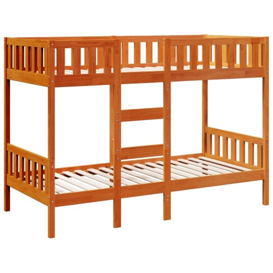 Køyeseng voksbrun 90x190 cm heltre furu 3308606