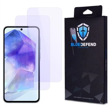 BlueDefend Samsung Galaxy A55 Anti Blue Light Skjermbeskyttere Beskyttelsesglass 2 stk.