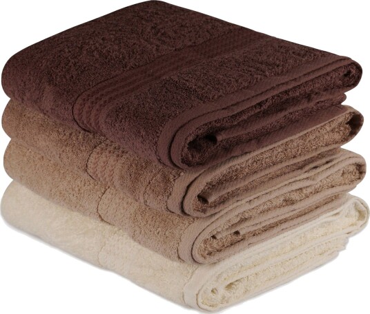 Hobby Badehåndkle 70x140 cm 4 pk Creme/Beige/Brun