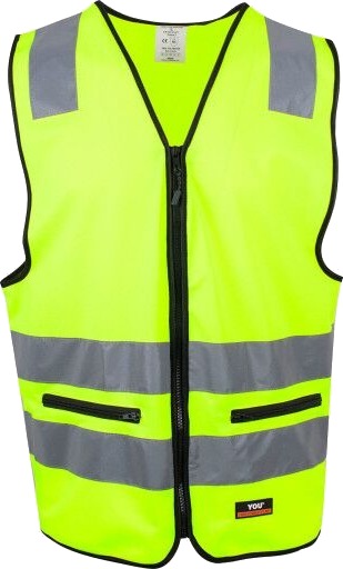 YOU Holmsund Refleksvest, HiVis kl.2 Mann, Str. M, Gul