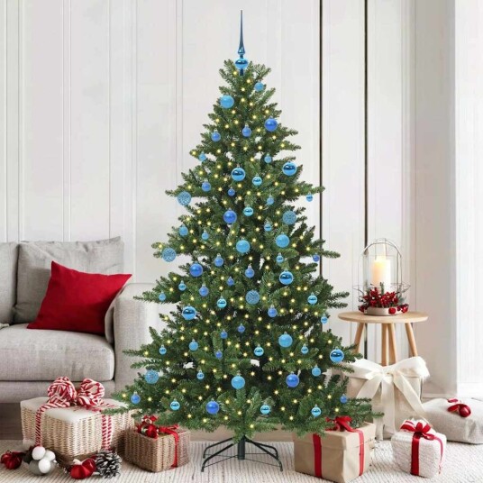 Kunstig sammensatt juletre med 300 LED med stativ 180 cm PVC