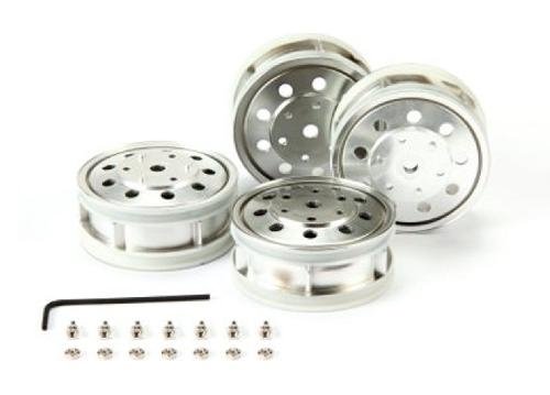 Tamiya TAM-56518 Metal Plated Rear Wheels (4) Tamiya TAM-56518 Metal Plated Rear Wheels (4)