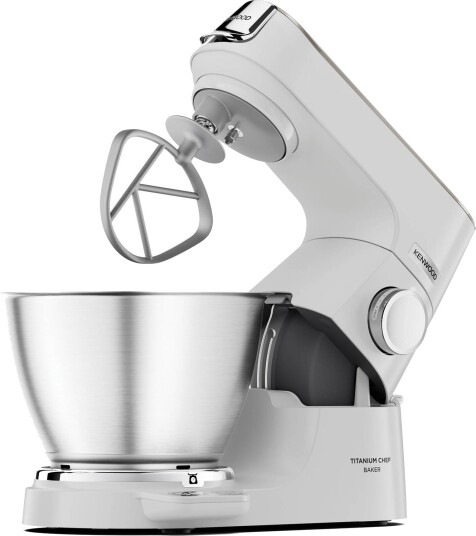 Kenwood Titanium Chef Baker Kjøkkenmaskin 1200W 5L Hvit/Sølv Kenwood Titanium Chef Baker Kjøkkenmaskin 1200W 5L Hvit/Sølv
