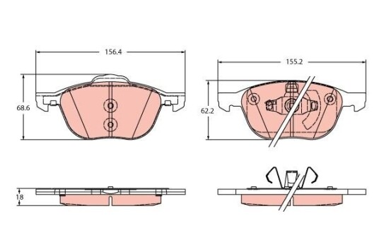 Bremseklosser TRW GDB2348