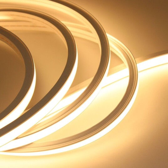 Ledlife 10m 10W/m AnyCut Neon Flex 10x10 Varm hvit LED strip 24V DC ingen klippeavstand Kulør : Varm Ledlife 10m 10W/m AnyCut Neon Flex 10x10 Varm hvit LED strip 24V DC ingen klippeavstand Kulør : Varm