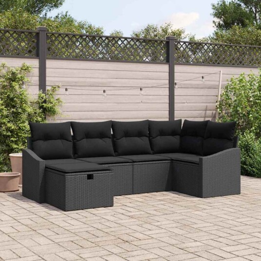 vidaXL Sofa sett 7 stk. polyrotting