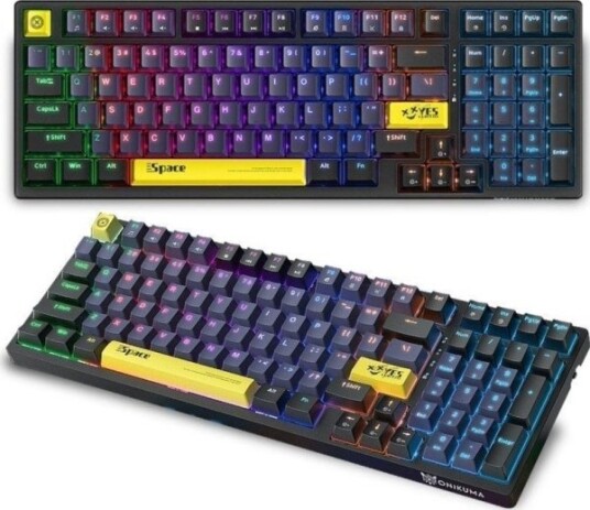 Onikuma-Tastatur Onikuma G38 Mekanisk Spilltastatur Rgb: Farge - Svart Onikuma-Tastatur Onikuma G38 Mekanisk Spilltastatur Rgb: Farge - Svart
