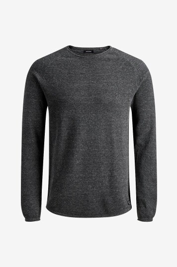 Jack & Jones Genser jjeHill Knit Crew Neck Grå Jack & Jones Genser jjeHill Knit Crew Neck Grå