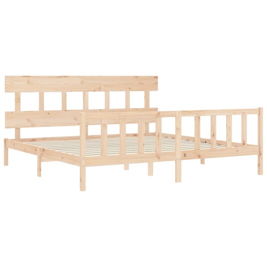 vidaXL Sengeramme med hodegavl 6FT Super King heltre